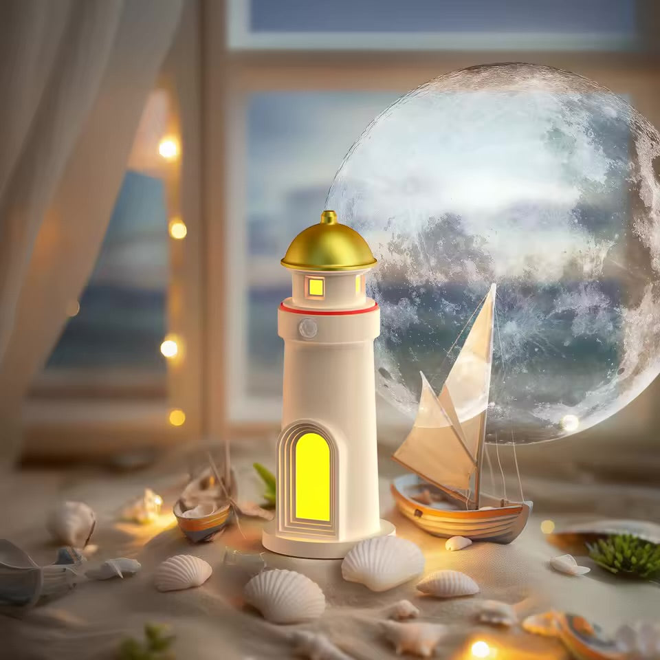 Lampe Phare avec Projection Lune – Ambiance Unique et Relaxante